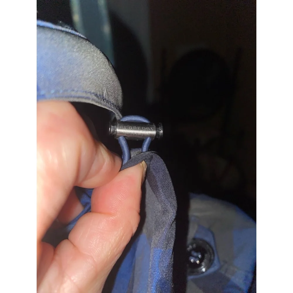 Women's Burberry Brit Plaid Jacket Size 10 Blue Gray - Picture 13 of 15